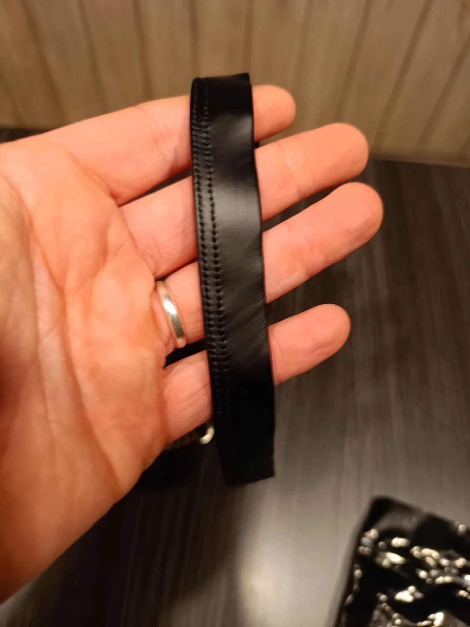 Zwarte boxershort met lederachtige uitstraling voor heren met nekkooi – photo 6